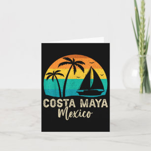 Vintag Costa Maya Mexico Sunset Matching Family V Karte