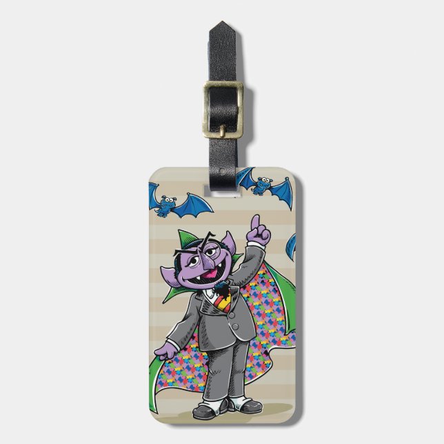Vintag Count von Count Gepäckanhänger (Vorderseite vertikal)
