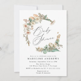 Vintag Country Blumengarten Kinderdusche Einladung