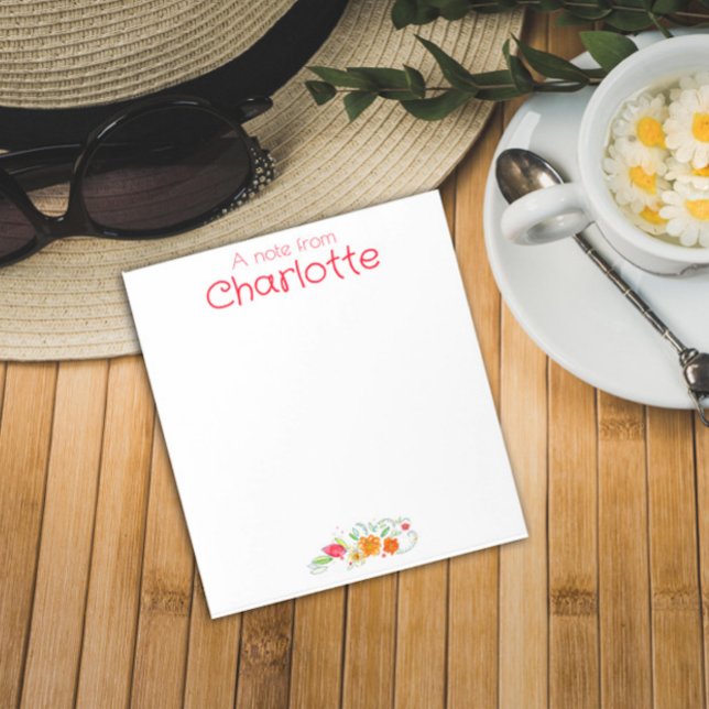 Vintag Country Orange Wildblume Aquarell Notizblock (Von Creator hochgeladen)