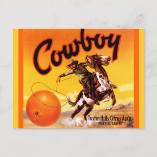 Vintag Cowboy Brand Tustin Fruchtkasten Postkarten
