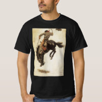 Vintag Cowboy, Bronco Buster Studie von NC Wyeth