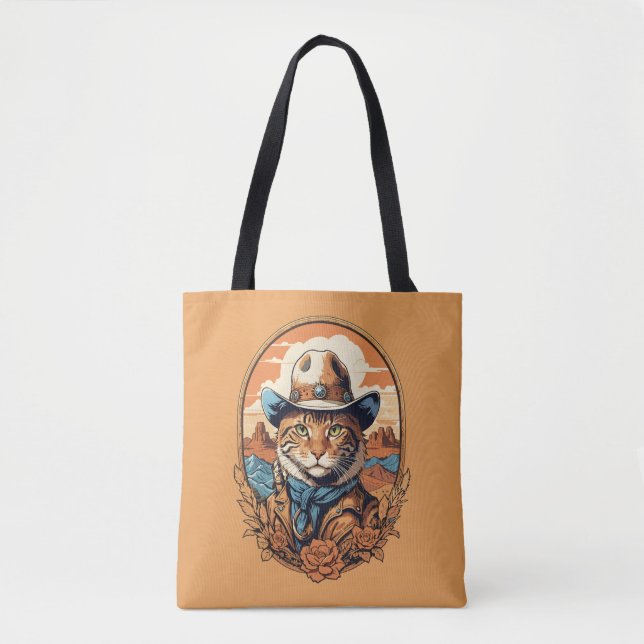 Vintag Cowboy Cat Design (Vorderseite)