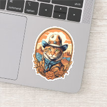 Vintag Cowboy Cat Design