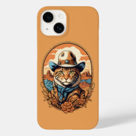 Vintag Cowboy Cat Design Case-Mate iPhone 14 Hülle