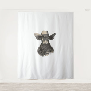 Vintag Cowboy Cow Shirt - Western Kuh Wandteppich