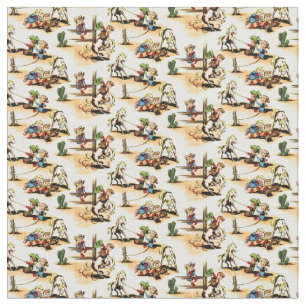 Vintag Cowboy - Cowgirls - Pferde - Western Ranch Stoff