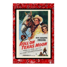 Vintag Cowboy Film Roll auf Texas Moon Trigger Po