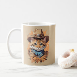 Vintag Cowboy Kitten Design Kaffeetasse