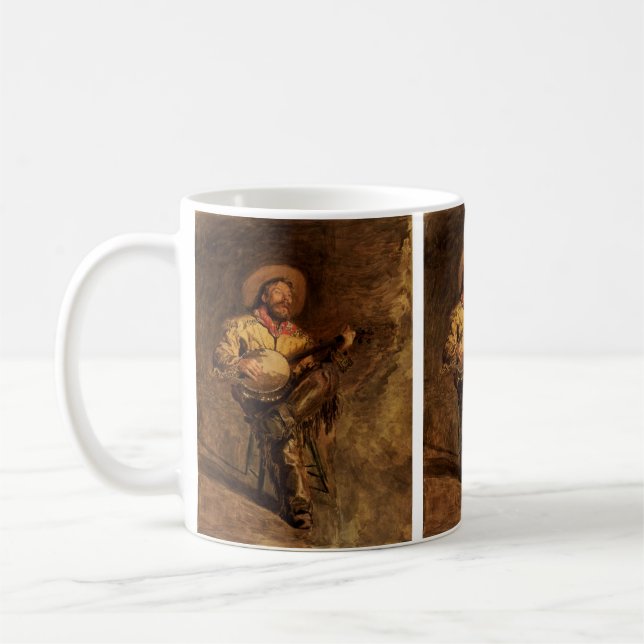 Vintag Cowboy Singen von Thomas Eakins Kaffeetasse (Links)