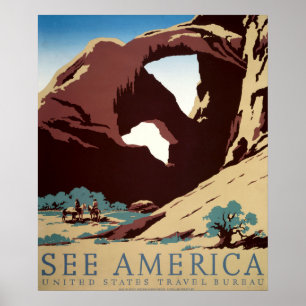 Vintag Cowboys American Western Art WPA Poster