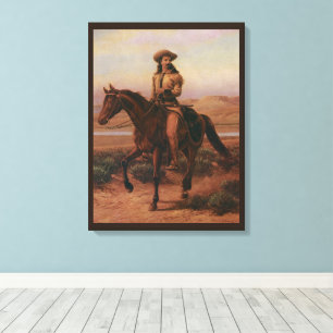 Vintag Cowboys, Buffalo Bill on Charlie von Cary Leinwanddruck