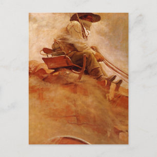 Vintag Cowboys, The Ore Wagon von NC Wyeth Postkarte