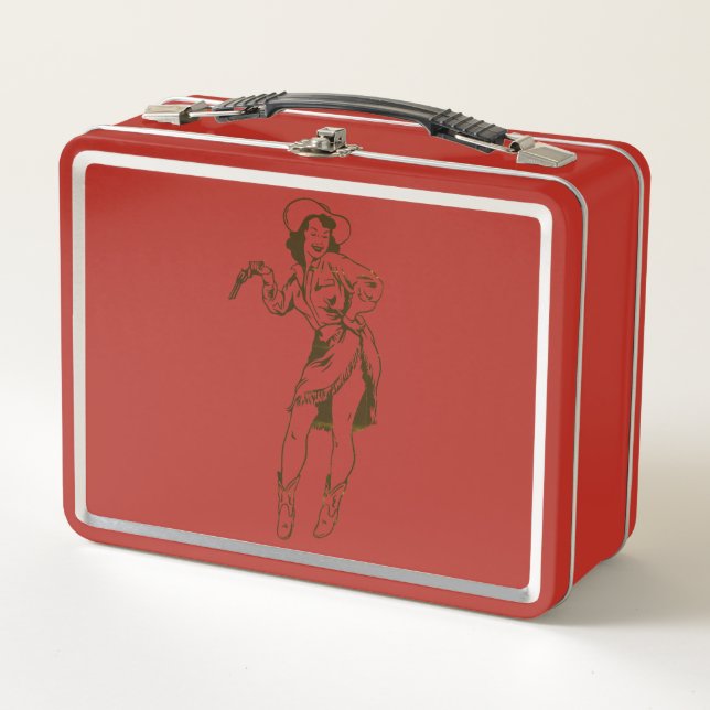 Vintag Cowgirl Lunchbox (Vorderseite)