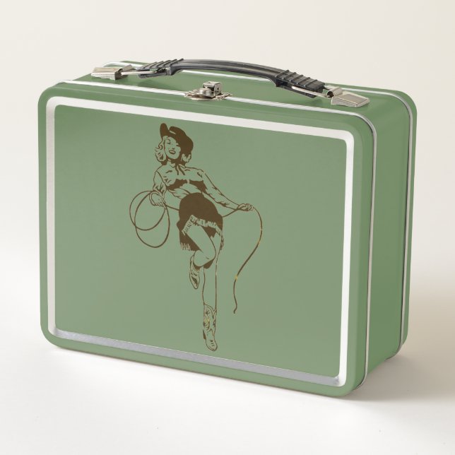 Vintag Cowgirl Lunchbox (Vorderseite)