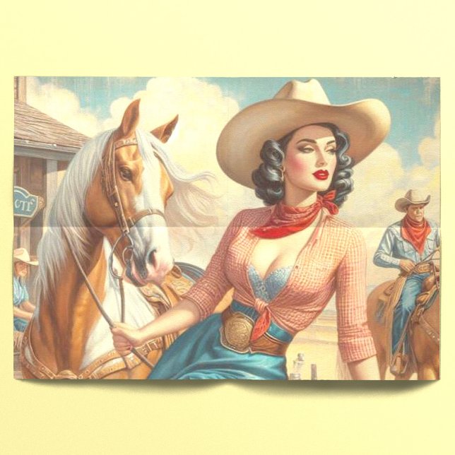 Vintag Cowgirl Seidenpapier (Von Creator hochgeladen)