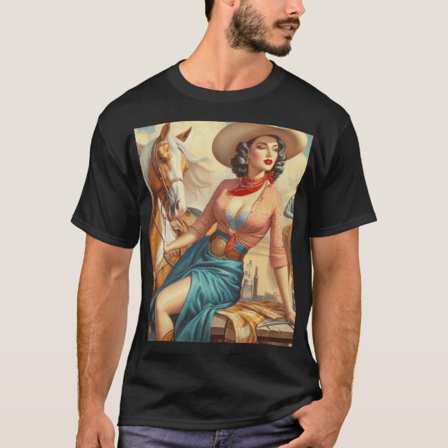 Vintag Cowgirl T-Shirt (Vorderseite)