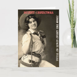 Vintag Cowgirl Texas Frohe Weihnachten