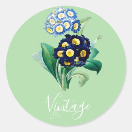 Vintag Cowslip Primrose botanisch Runder Aufkleber