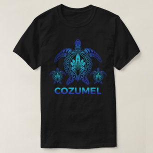 Vintag Cozumel Mexico Ocean Blue Turtle Souvenirs T-Shirt