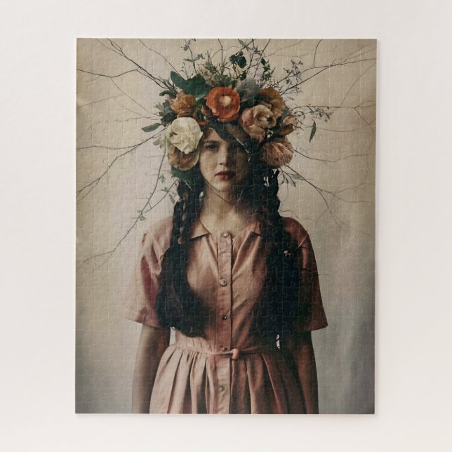 Vintag Cracked Portrait Puzzle (Vertikal)