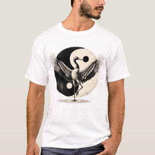 Vintag Crane Tai Chi Chinesisches Kampfkunstwerk Y T-Shirt