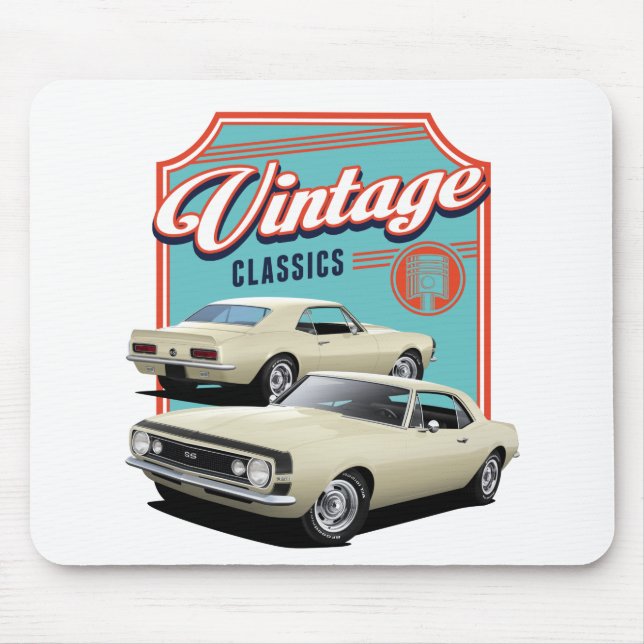 Vintag Cream Camaro Mousepad (Vorne)