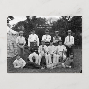 Vintag Cricket Team 1902, Waterford, Irland Postkarte