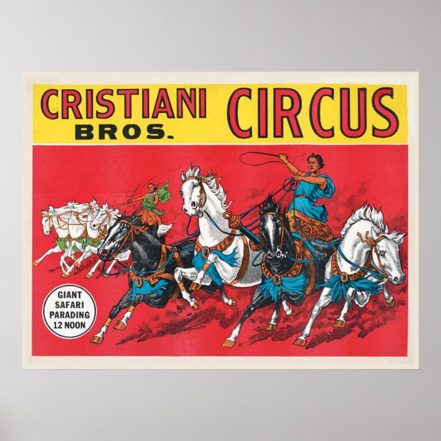 Vintag Cristiani Brothers Circus Poster (Vorne)