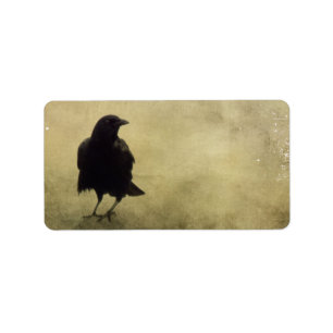 Vintag Crow Adressaufkleber