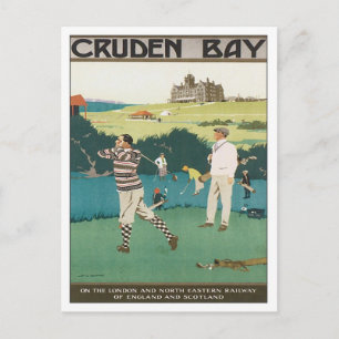 Vintag Cruden Bay Schottland Postkarte