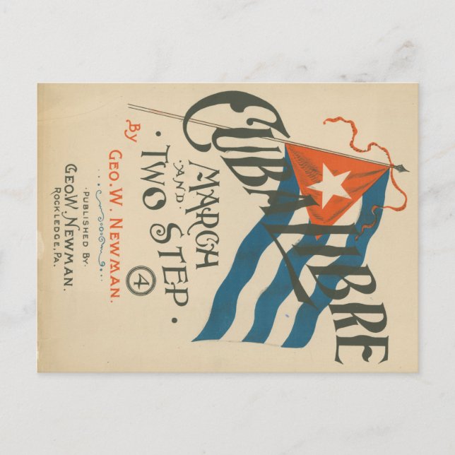 Vintag Cuba Libre Travel Postcard Postkarte (Vorderseite)
