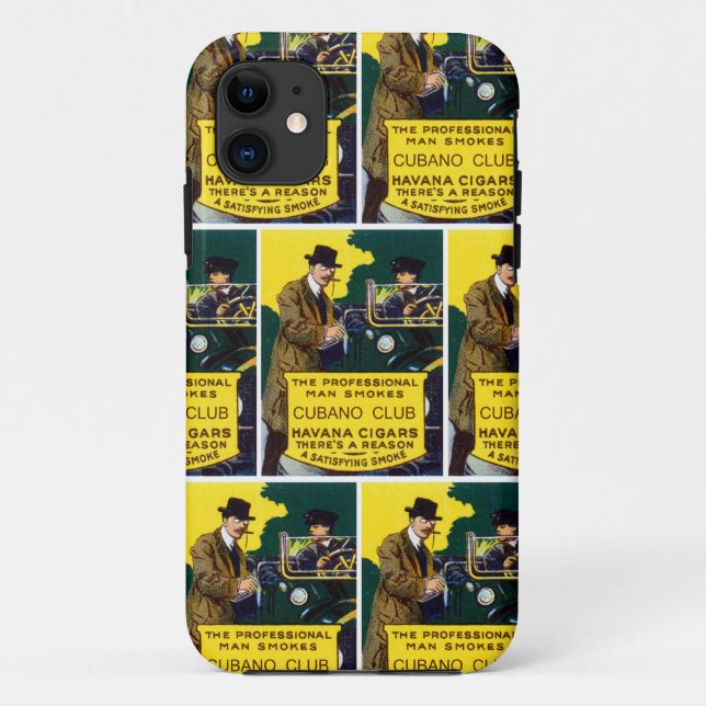 Vintag Cubano Club Cigars Case-Mate iPhone Hülle (Rückseite)