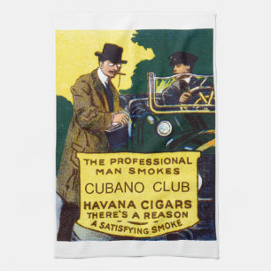 Vintag Cubano Club Cigars Küchentuch