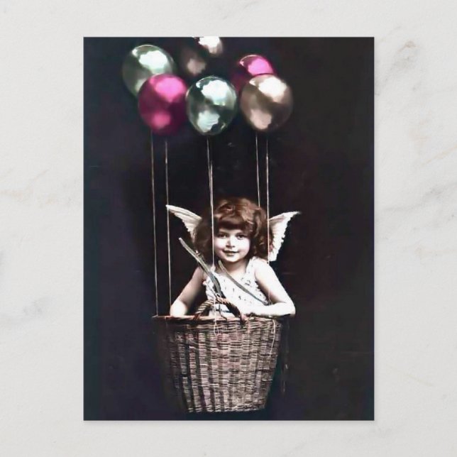 Vintag Cupid Postkarte (Vorderseite)