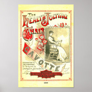Vintag Cures, Health Jolting Chair 1885 und Kopie Poster