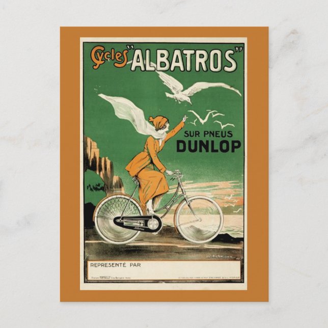 Vintag Cycles Albatros Postkarte (Vorderseite)