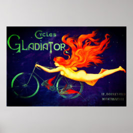Vintag Cycles Gladiator French Cycling Advert Poster