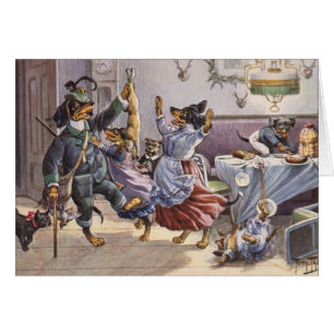 Vintag - Dackel-Familie,