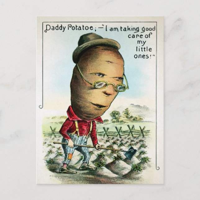 Vintag Daddy Potato Postkarte (Vorderseite)