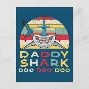 Vintag Daddy Shark "Doo Doo Doo" Postkarte