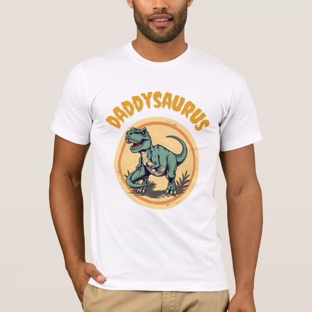 Vintag DaddySaurus Dinosaur T - Shirt (Vorderseite)