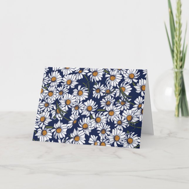 Vintag Daisies Daisy Garden Pattern Gardener Karte (Vorderseite)