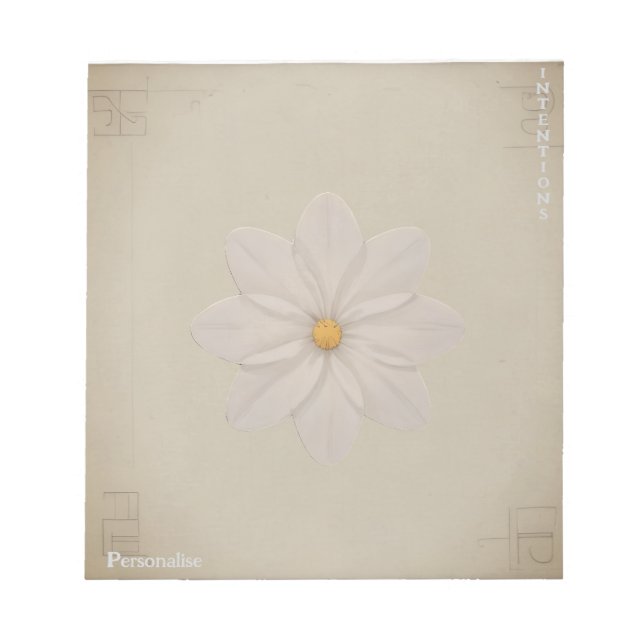 Vintag Daisy Wildblume Persönliches Scrapbook Notizblock (Vorderseite)