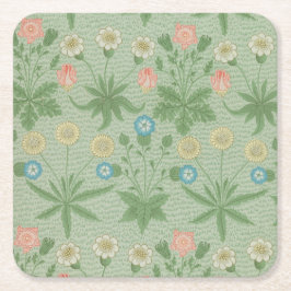 Vintag Daisy - William Morris Floral Pattern Rechteckiger Pappuntersetzer