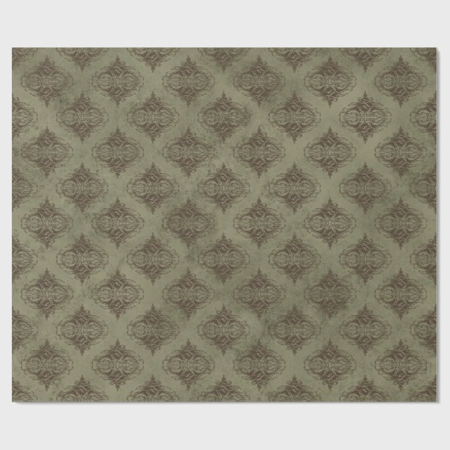 Vintag Damask Geschenkpapier (Flach)