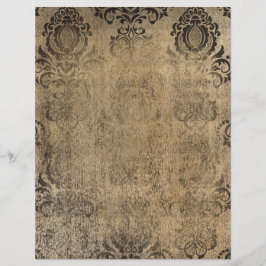 Vintag Damask grungy Scrapbook Paper
