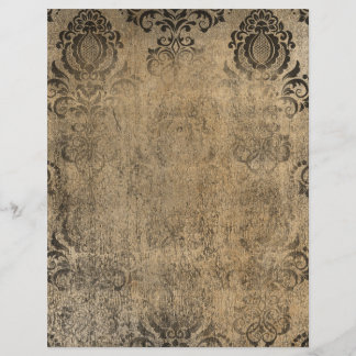 Vintag Damask grungy Scrapbook Paper