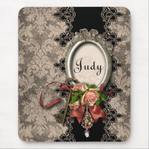 Vintag Damask Mousepad