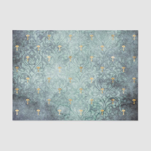 Vintag Damask Mushroom Seidenpapier (Vorderseite)